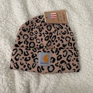leopard cathartt beanie